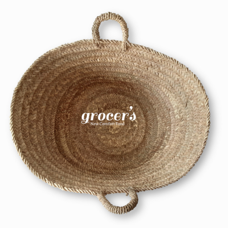 Cesta de palha XXL Vista de Cima