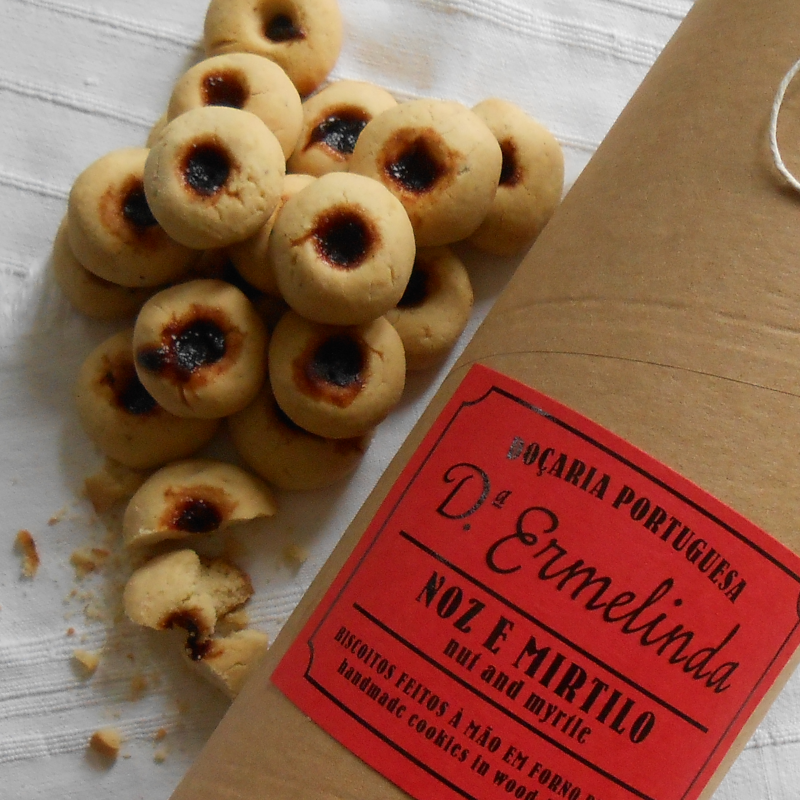 Biscoitos de Noz com Mirtilo