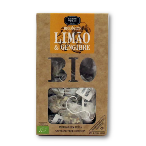 Lisbon Tea Co Infusão Biológica Limão Gengibre 15 saquetas
